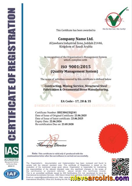 Saudi Arabia certificate of registration